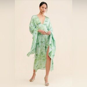 Anthropologie Green Maxi Dress